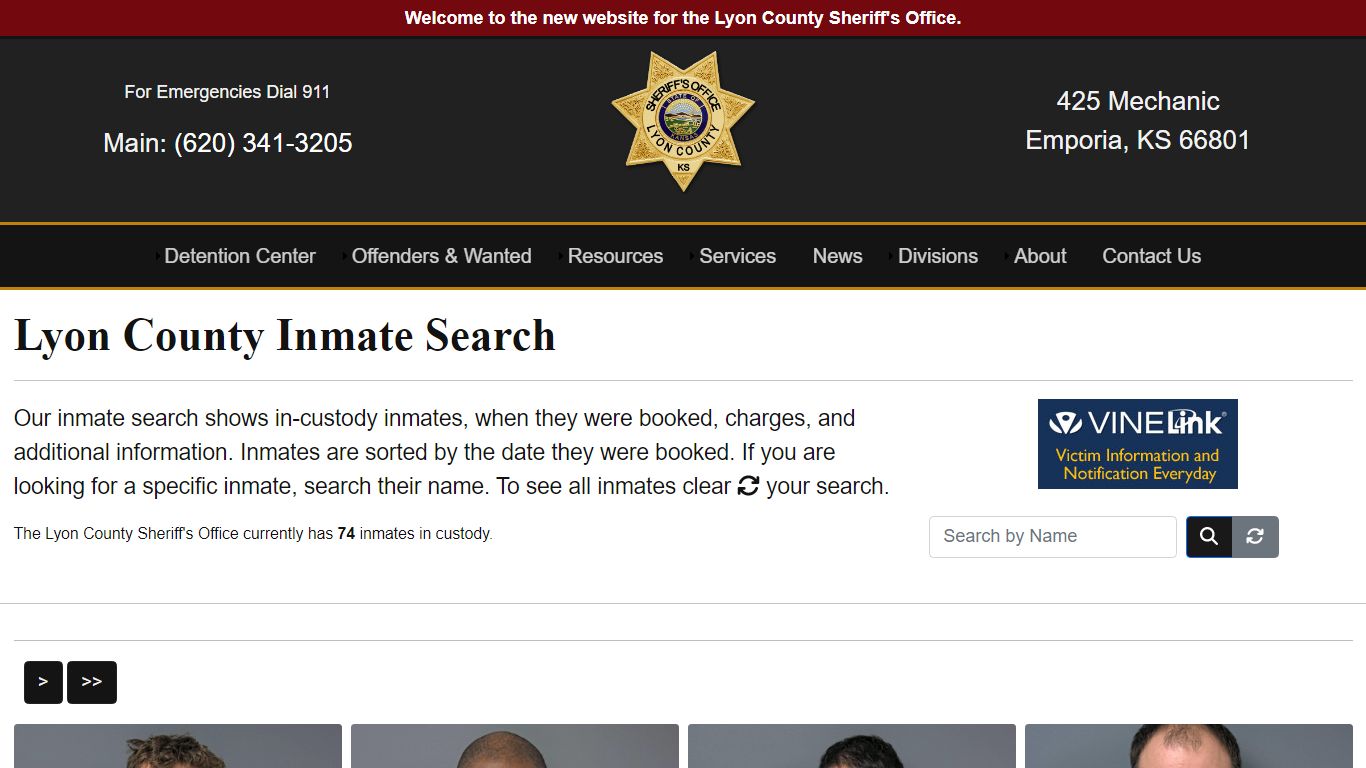 Inmate Search - Lyon County Sheriff's Office